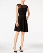 Calvin Klein Fringe-lace Illusion Dress