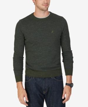Nautica Men's Fine Striped Crew-neck Sweater