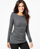 Studio M Long-sleeve Ruched Top
