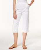 Alfred Dunner Eyelet-detail Cropped Pants