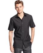 Alfani Red Slim Fit Ottowa Horizontal Stripe Shirt