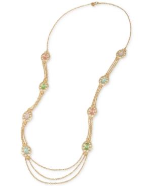 Carolee Gold-tone Multi-stone Layer Necklace