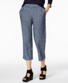 Eileen Fisher Hemp-organic Cotton Chambray Cropped Pants