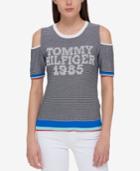 Tommy Hilfiger Graphic Cold-shoulder Sweater, Only At Macy's