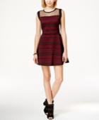 Be Bop Juniors' Printed Illusion Skater Dress