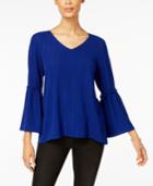 Style & Co Petite Bell-sleeve Top, Created For Macy's