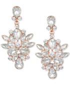Jewel Badgley Mischka Rose Gold-tone Crystal Chandelier Earrings