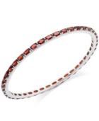 Garnet Bangle Bracelet In Sterling Silver (9 Ct. T.w.)