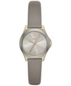 Dkny Women's Parsons Gray Leather Strap Watch 30mm Ny2482