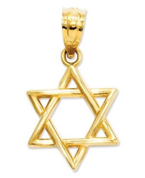 14k Gold Charm, 3d Star Of David Charm