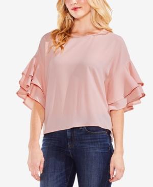 Vince Camuto Drop-shoulder Tiered-sleeve Top