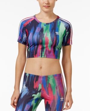 Adidas Originals Camo Tree Printed Crop Top