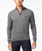 Hugo Boss Green Men's Zimmer Quarter-zip Sweater