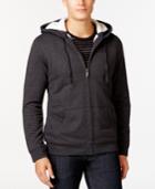 Club Room Big And Tall Sherpa-lined Fleece Hoodie, Only At Macy's