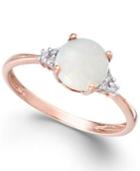 Opal (3/4 Ct. T.w.) And Diamond Accent Ring In 14k Rose Gold