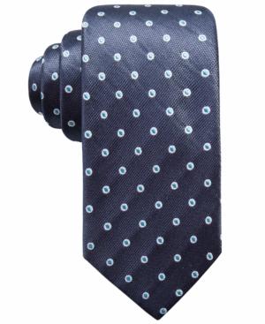 Ryan Seacrest Distinction Men's Derulo Dot Slim Silk Tie, Created For Macy's