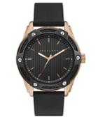 Sean John Men's Corsica Black Silicone Strap Watch 46mm