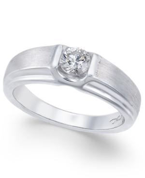 X3 Certified Diamond Men's Band (1/2 Ct. T.w.) In 18k White Gold, Only At Macy's