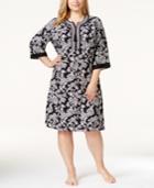 Charter Club Plus Size Paisley-print Caftan, Only At Macy's
