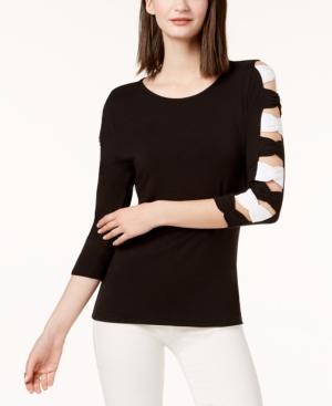 Inc International Concepts Bow-sleeve Top, Created For Macy's