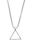 Degs & Sal Men's Triangle Pendant Necklace In Sterling Silver