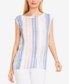 Two By Vince Camuto Paintwash-striped Top