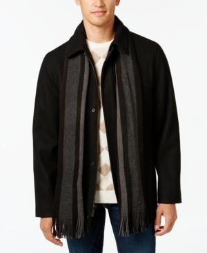 Calvin Klein Men's Car Coat With Detachable Scarf