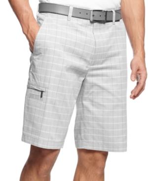 Greg Norman For Tasso Elba Men's 5 Iron Plaid Performance Golf Shorts