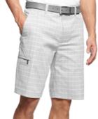 Greg Norman For Tasso Elba Men's 5 Iron Plaid Performance Golf Shorts