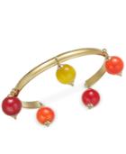 Kate Spade New York Gold-tone Multicolor Bead Cuff Bracelet
