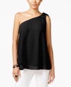 Inc International Concepts One-shoulder Bow Blouse, Only At Macy's