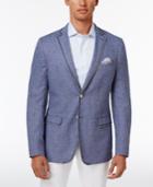 Tallia Men's Slim-fit Blue/black Knit Sport Coat