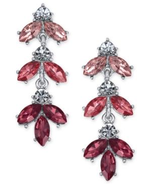 Charter Club Silver-tone Crystal Linear Drop Earrings, Created For Macy's