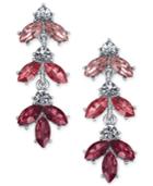 Charter Club Silver-tone Crystal Linear Drop Earrings, Created For Macy's