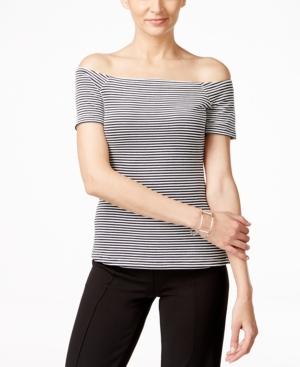 Eci Off-shoulder Striped Top