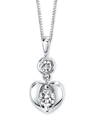 Sirena Diamond Heart Pendant Necklace In 14k Gold Or White Gold (1/4 Ct. T.w.)