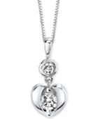 Sirena Diamond Heart Pendant Necklace In 14k Gold Or White Gold (1/4 Ct. T.w.)