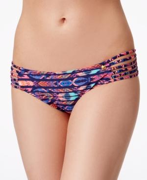 Raisins Aloha Friday Ikat Print Strappy Bikini Bottoms Women's Swimsuit