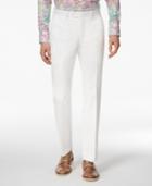 Tallia Men's Slim-fit White Cotton Dress Pants