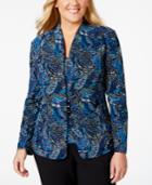 Alex Evenings Plus Size Printed Jacket And Shell