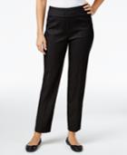 Alfred Dunner Pinstriped Pull-on Pants