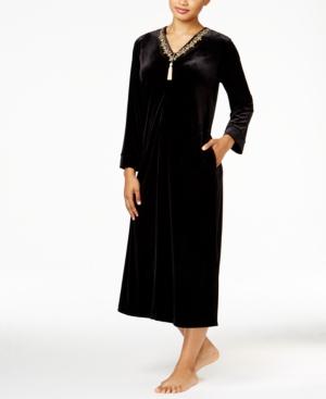 Thalia Sodi Embroidered Trimmed Velour Caftan, Only At Macy's
