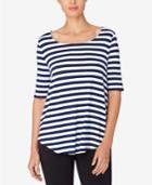 Catherine Catherine Malandrino Willy Striped Scoop-neck Top