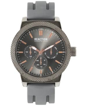 Kenneth Cole Reaction Men's Gray Silicone Strap Watch 48mm 10031943