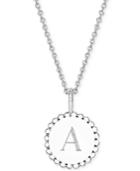 Sarah Chloe Initial Medallion Pendant Necklace In Sterling Silver, 16 + 2 Extender