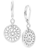 Lonna & Lilly Silver-tone Openwork Disc Drop Earrings