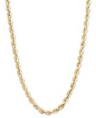 "14k Gold Necklace, 20"" Hollow Rope Chain"
