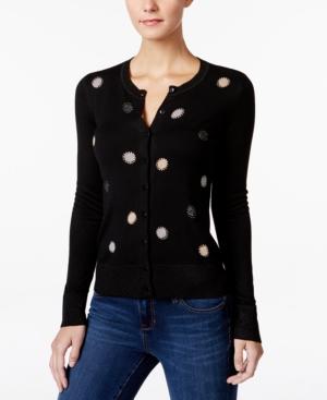 Charter Club Metallic-dot Cardigan, Only At Macy's