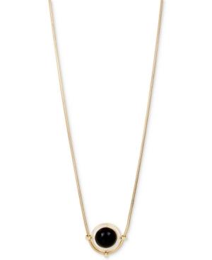 M. Haskell For Inc Gold-tone Jet Stone Slide Pendant Necklace, Only At Macy's