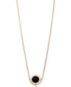 M. Haskell For Inc Gold-tone Jet Stone Slide Pendant Necklace, Only At Macy's